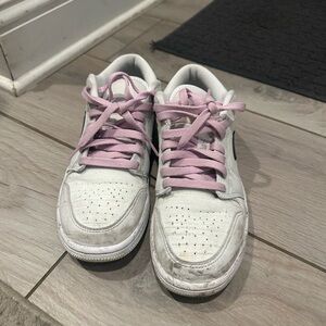 Nike White and Pink Air Jordan’s
